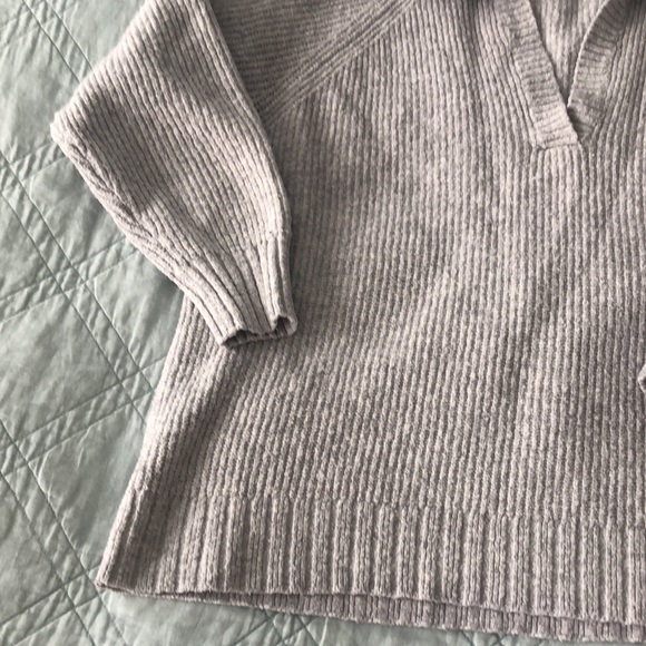 American eagle similar to the unreal sweater polo sweater in gray super cozy - Picture 3 of 3